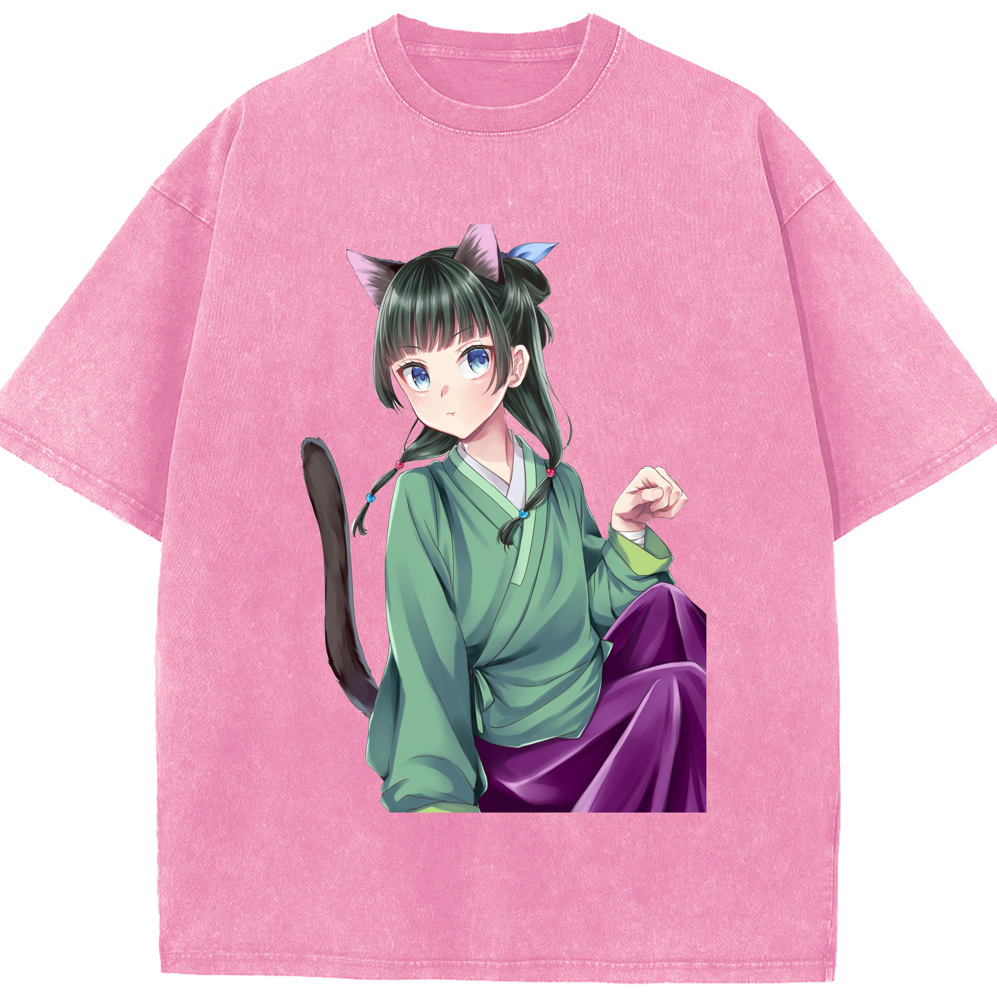 （画像用） 薬屋のひとりごと The Apothecary Diaries 綿100% ヴィンテージ風 半袖Tシャツ（フロントプリント）